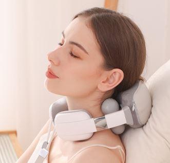 Smart neck massager, Three modes, Small details are visible.